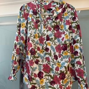 Talbots colorful floral top NWT